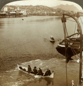 Desembarco de un vapor en el país ártico, Svolvaer, Islas Lofoten, N. Noruega, c1905