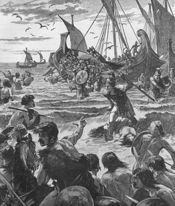 Desembarco de los romanos en la costa de Kent, 43 d.C., 1905