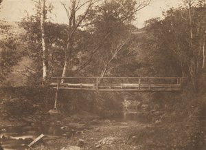 Paisaje con árboles y puente, c. 1850 de Unbekannt