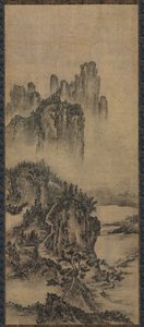 Paisaje con un templo distante, principios de 1500 de Unbekannt