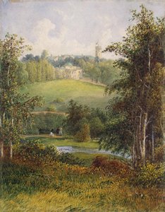 Paisaje con la Casa Solariega en la Finca de Gostilitsy cerca de San Petersburgo, 1820s de Unbekannt
