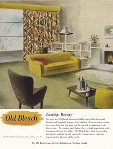 Belleza duradera - Anuncio de Old Bleach Linen Co., c1945