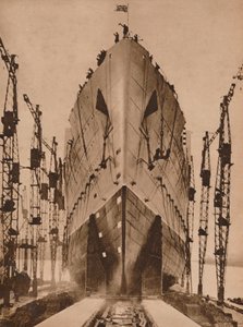 Lanzamiento del transatlántico de Cunard `Queen Mary`, 1934-1935 de Unbekannt
