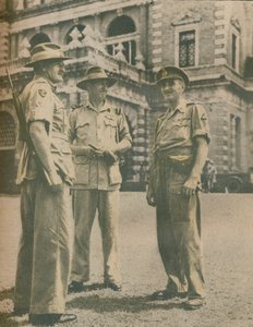 Líderes en la campaña de Birmania se reunieron en Rangún después de la caída de la ciudad el 3 de mayo de 1945, 1945 de Unbekannt