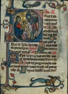 Hoja de un Libro de Horas: Inicial D: Masacre de los Inocentes 1 de 2 Hojas Excisas, principios de 1300 de Unbekannt