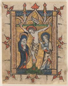 Hoja de un salterio: La Crucifixión, c. 1300-1330 de Unbekannt