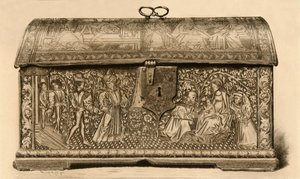 Cofre de cuero con decoración incisa, siglo XV de Unbekannt