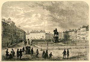 Leicester Square, alrededor de 1750, 1881 de Unbekannt