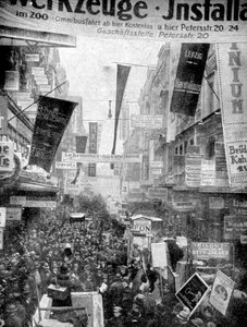 Gran desfile de anuncios de Leipzig, Leipzig, Alemania, 1922 de Unbekannt