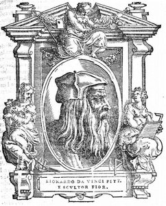Leonardo da Vinci. De: Giorgio Vasari, Las Vidas de los Más Excelentes Pintores, Escultores y Arquitectos Italianos, 1568 de Unbekannt