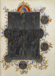 Las muy ricas horas del duque de Berry, Folio 153r - La muerte de Cristo