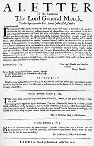 Carta del General Monck al Presidente de la Cámara de los Comunes, 1659 1903