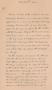 Carta a Benjamin West, Presidente de la Real Academia, 1803 de Unbekannt