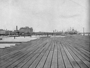 Muelle y desembarcadero de barcos de vapor, Nueva Orleans, c. 1897 de Unbekannt