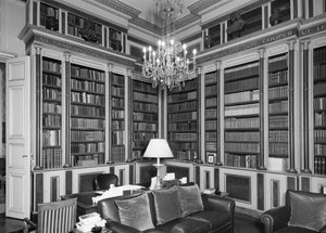 Biblioteca, Hotel de la Embajada Británica de Charost 39 Rue de Fauborg Saint Honore, París, Francia