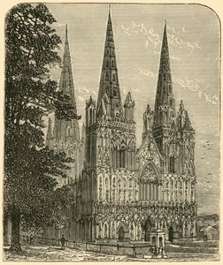 Catedral de Lichfield - La fachada oeste, 1898 de Unbekannt
