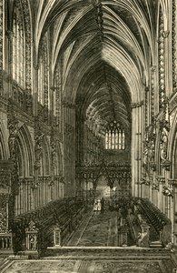 Interior de la Catedral de Lichfield, mirando al Oeste, 1898 de Unbekannt