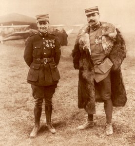Teniente Georges Guynemer y Capitán Félix Brocard, pilotos de combate franceses