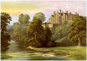 Torre Lilburn, Northumberland, hogar de la familia Collingwood, c. 1880
