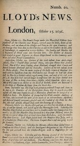 Lloyds News. Londres, 15 de octubre de 1696 - Numb. 20, 1928 de Unbekannt