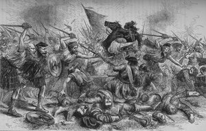 Carga de Lochiel en Killycrankie, 27 de julio de 1689, c1880
