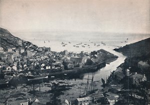 Looe - Vista desde las colinas, mostrando el estuario, 1895 de Unbekannt