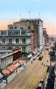 Mirando al norte a lo largo de Third Street, Portland, Oregón, EE.UU., c1900s de Unbekannt