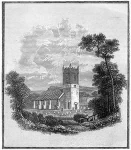 Lugar de entierro de Lord Byron, iglesia de Hucknall Torkard, Nottinghamshire, 1888