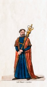 Lord Alcalde de Londres, diseño de vestuario para la obra de Shakespeare, Enrique VIII, siglo XIX de Unbekannt