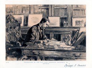 Lord Randolph Churchill 1849-1895, estadista inglés, 1885