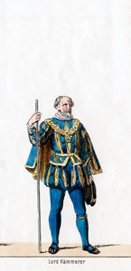 Lord tesorero, diseño de vestuario para la obra de Shakespeare, Enrique VIII, siglo XIX de Unbekannt