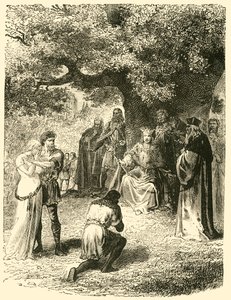 Luis IX, dispensando justicia en el Bosque de Vincennes, siglo XIII, 1890 de Unbekannt
