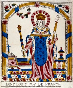 Luis IX, Rey de Francia, en sus ropas de coronación, 1226 siglo XIX de Unbekannt