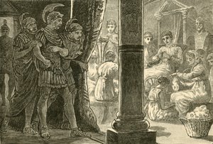 Lucrecia entre sus doncellas, 1890 de Unbekannt
