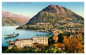Lugano y Monte San Salvatore, Suiza, siglo XX de Unbekannt