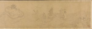 Luohans cruzando el mar, dinastía Ming, siglo XV-XVI de Unbekannt