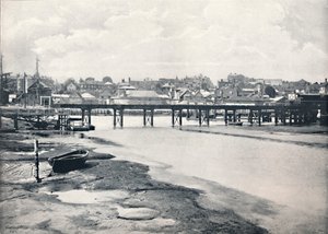 Lymington - El puente y la ciudad, desde el río, 1895 de Unbekannt