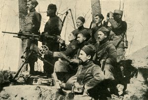 Sección de ametralladoras de Zuavos, Primera Guerra Mundial, 1915, c1920