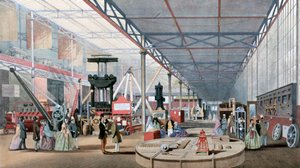 Sala de maquinaria, Exposición del Palacio de Cristal, Londres, 1851 de Unbekannt