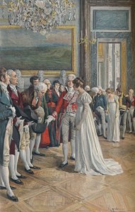 Madame Bonaparte Recibiendo Embajadores en las Tullerías, 1896 de Unbekannt