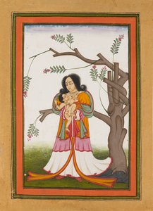 Madonna y el Niño junto a un árbol floreciente, principios del siglo XIX de Unbekannt