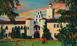 Entrada Principal. Edificio de Administración, State College. San Diego, California, c1941 de Unbekannt