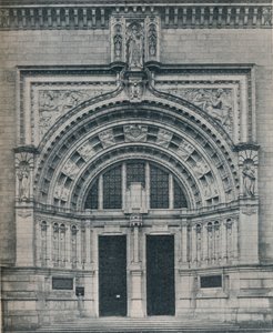 Entrada Principal, Museo Victoria y Alberto, Con Escultura de Alfred Drury, c1909 de Unbekannt