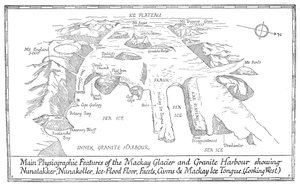 Principales características fisiográficas del glaciar Mackay y el puerto Granite, 1913