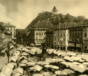 Plaza Principal, Graz, Estiria, Austria, c1935 de Unbekannt