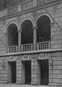 Entrada principal del edificio de los clubes de fraternidad, Nueva York de Unbekannt