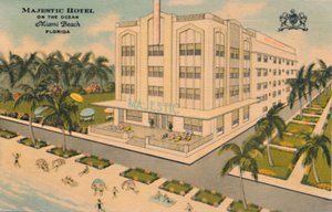 Hotel Majestic en el océano. Miami Beach, Florida, c. 1940s de Unbekannt