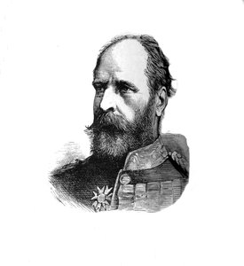 Mayor-Gen. Sir E. B. Hamley, Comandante de la Segunda División, c1882 de Unbekannt