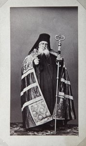 Makarios, arzobispo del Monasterio de San Panteleimon en el Monte Athos, Grecia, 1870s de Unbekannt