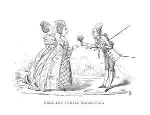 Macaronis masculino y femenino